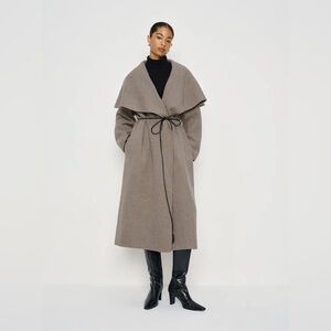 Reformation Kay Double Faced Coat Grey - Size M